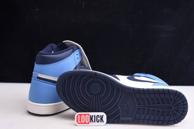 One Kick Retro Air 1 High Jordan Obsidian OG 555088-140 0806